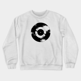 Retro Vinyl LP Record Graphic Crewneck Sweatshirt